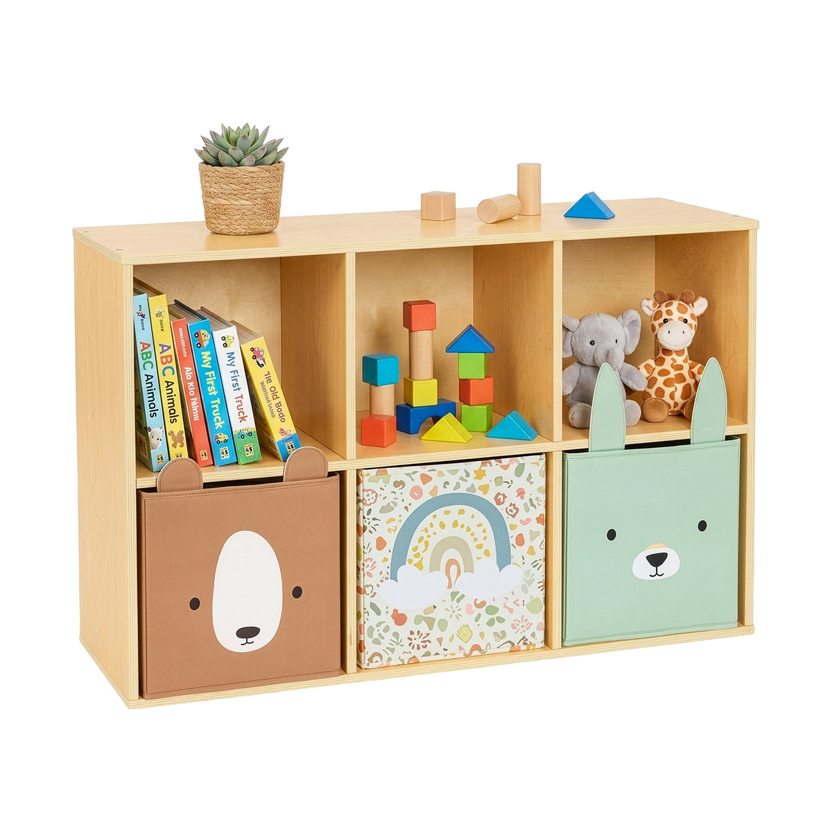 MEEYOO 6 Cube Plywood Storage Organizer