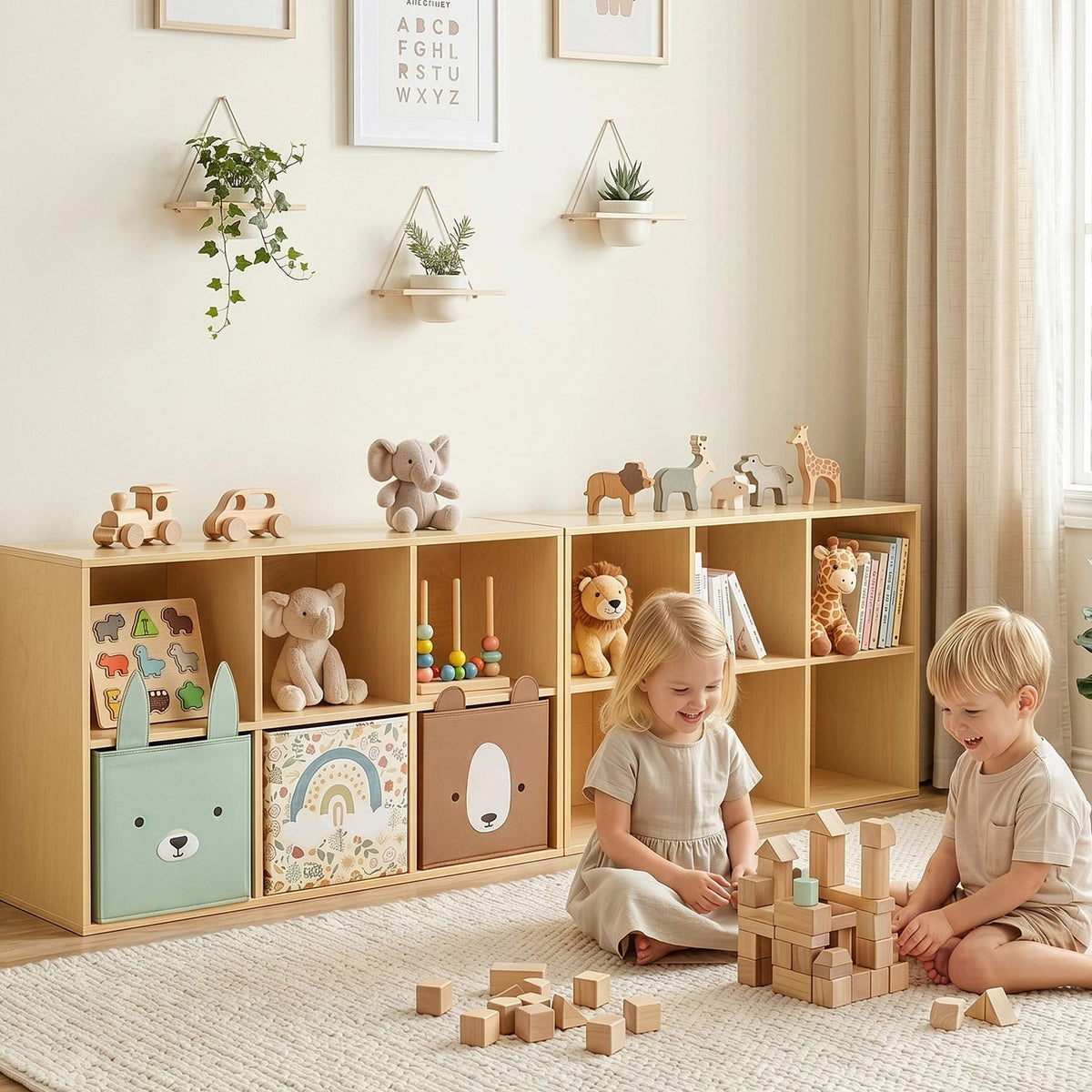 MEEYOO 6 Cube Plywood Storage Organizer