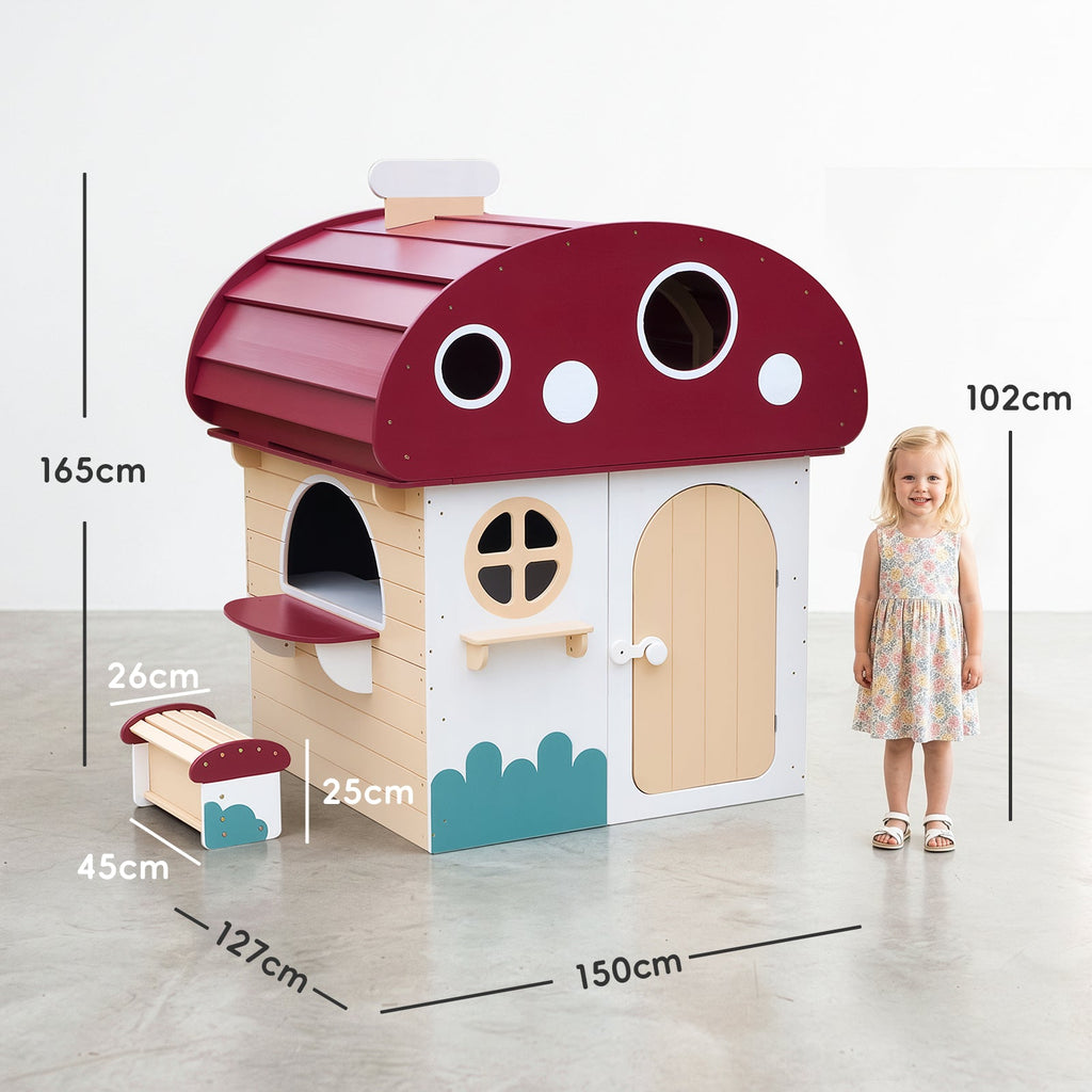 MEEYOO Outdoor Solid Wooden Playhouse