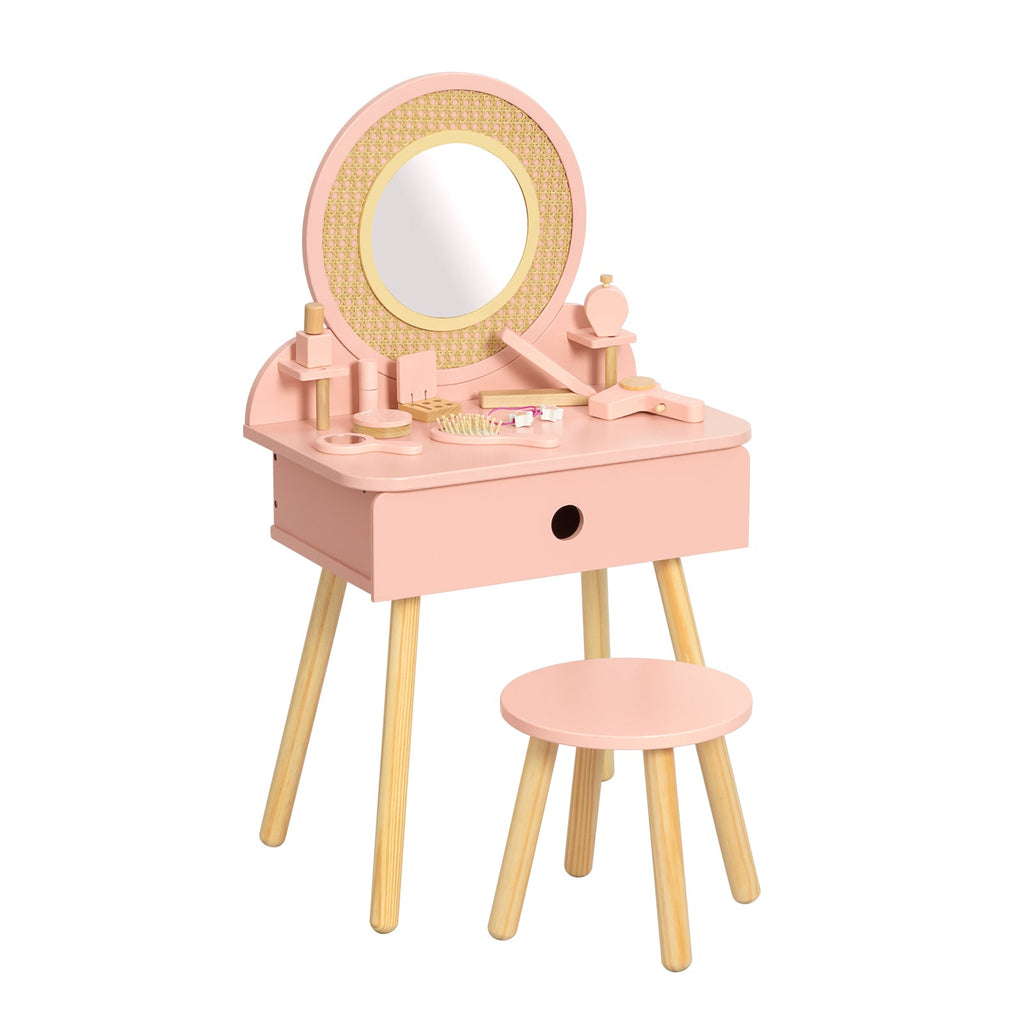 MEEYOO Kids Vanity Table and Chair Set