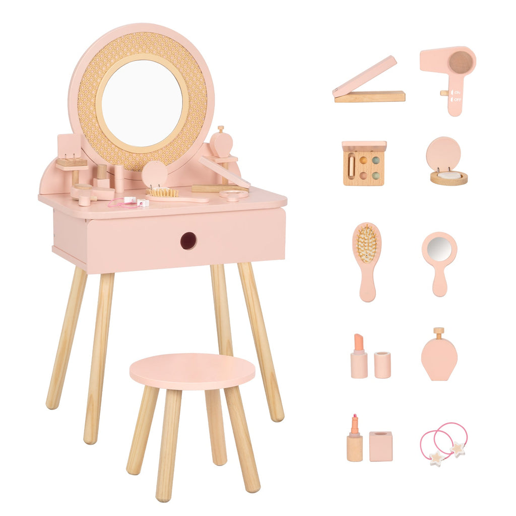 MEEYOO Kids Vanity Table and Chair Set