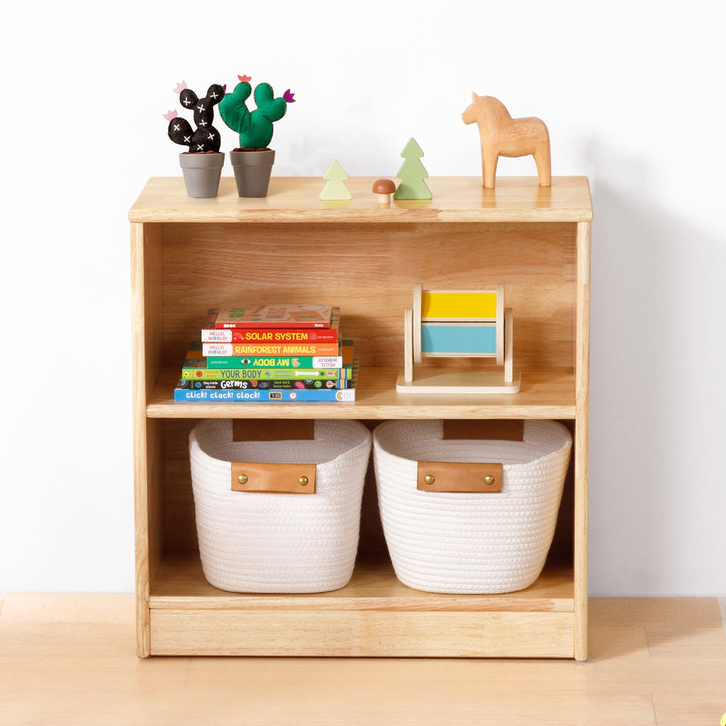 MEEYOO Rubber Wood Montessori Shelf and Toy Storage