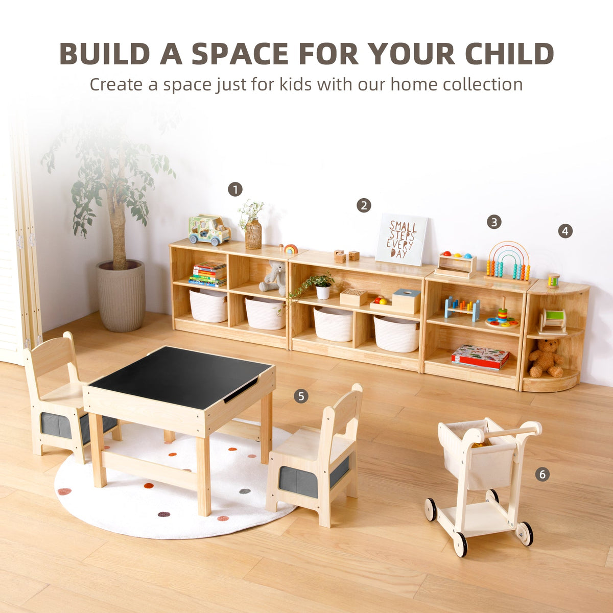 MEEYOO Rubber Wood 2-Tier Corner Cabinet