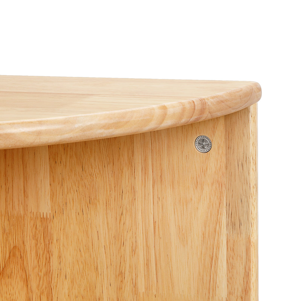 MEEYOO Rubber Wood 2-Tier Corner Cabinet