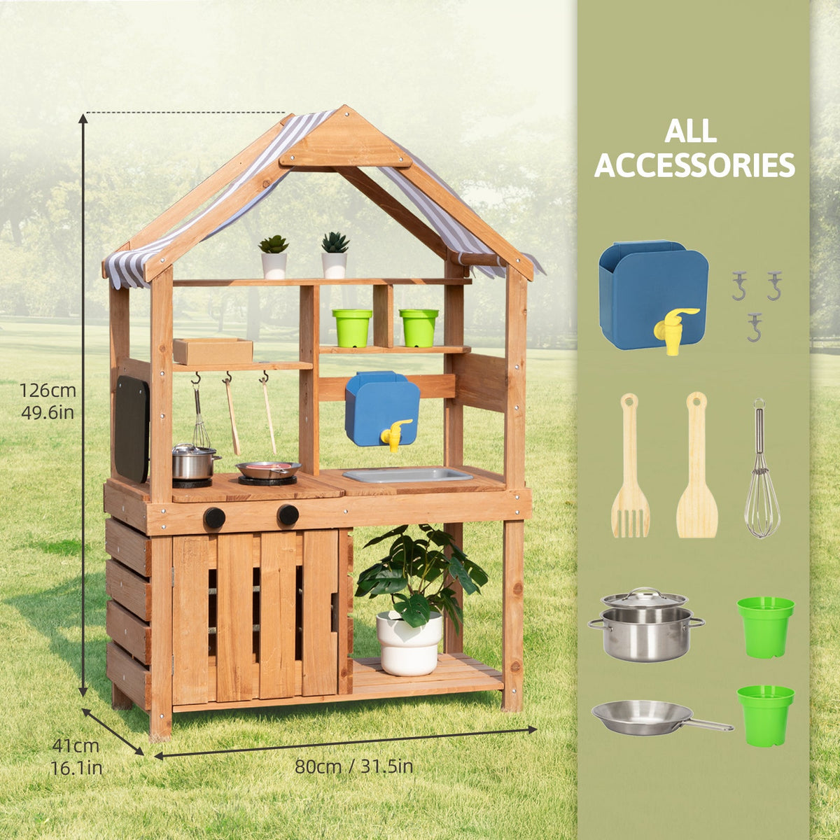 MEEYOO Mud Kitchen for Kids Outdoor