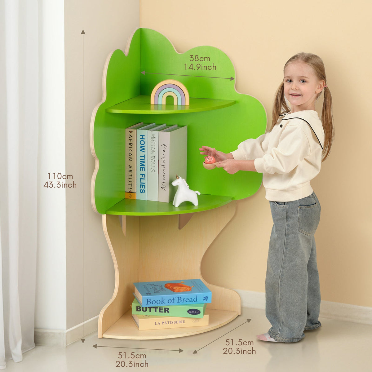 MEEYOO Tree Bookshelf for Kids Reading Nook