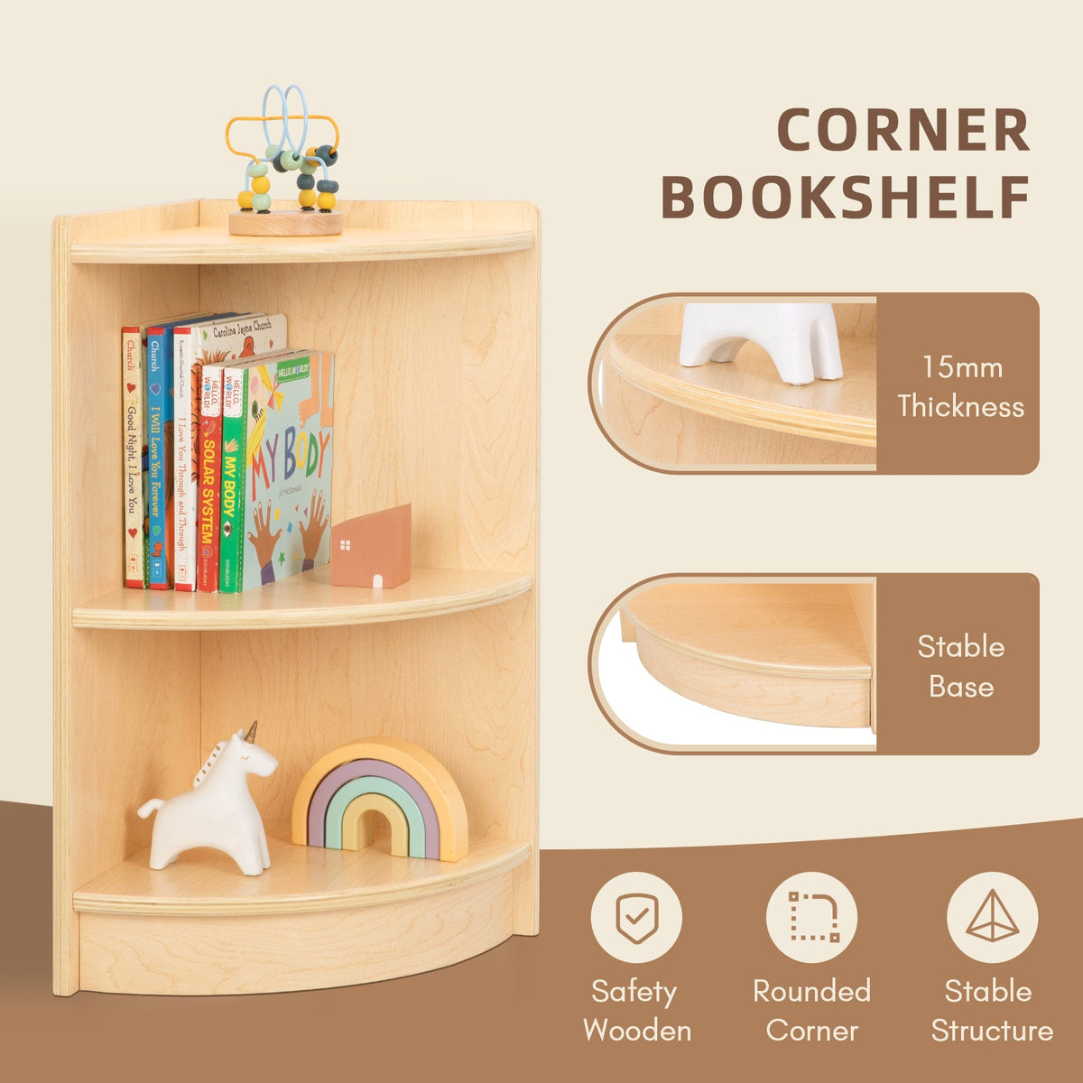 MEEYOO Plywood Corner Cabinet