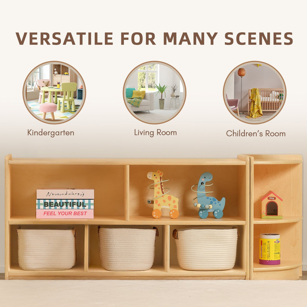 MEEYOO Plywood Corner Cabinet