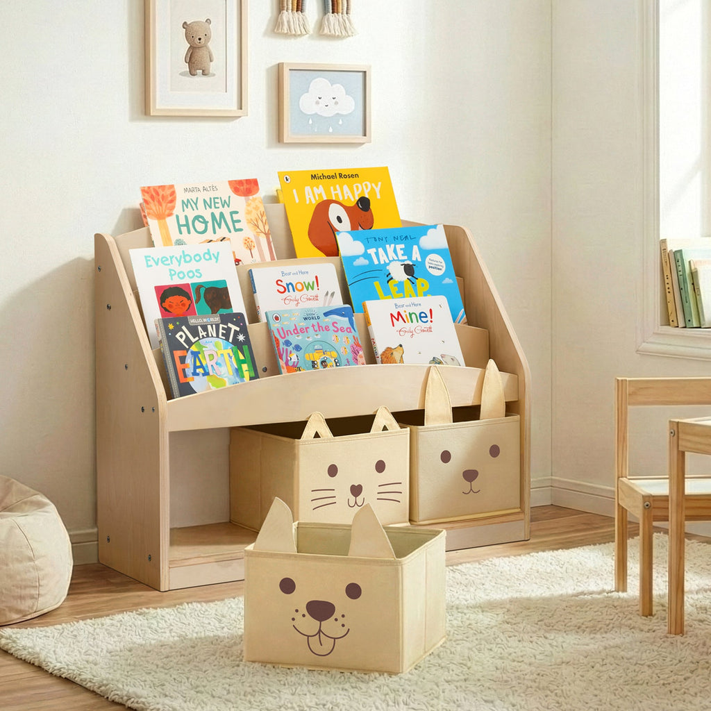 MEEYOO 3-Tier Kids Bookshelf