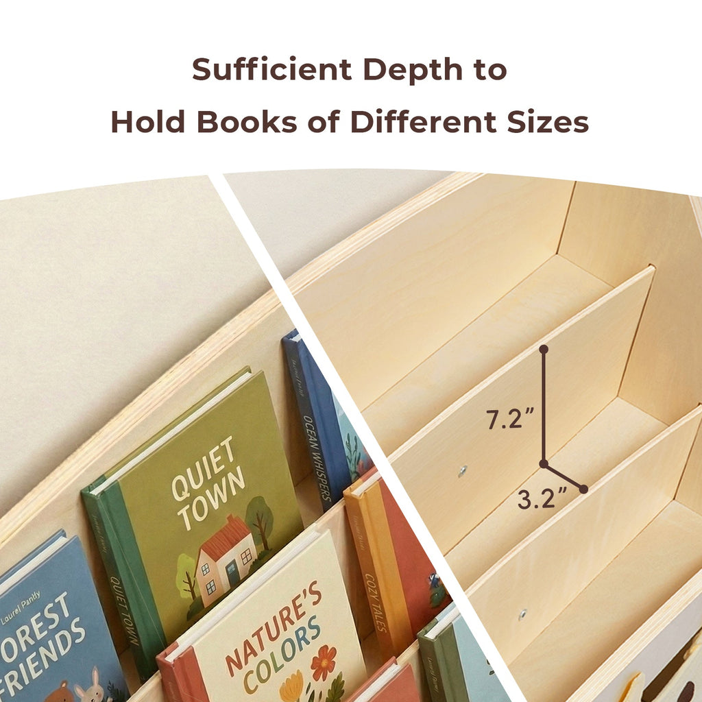 MEEYOO 3-Tier Kids Bookshelf