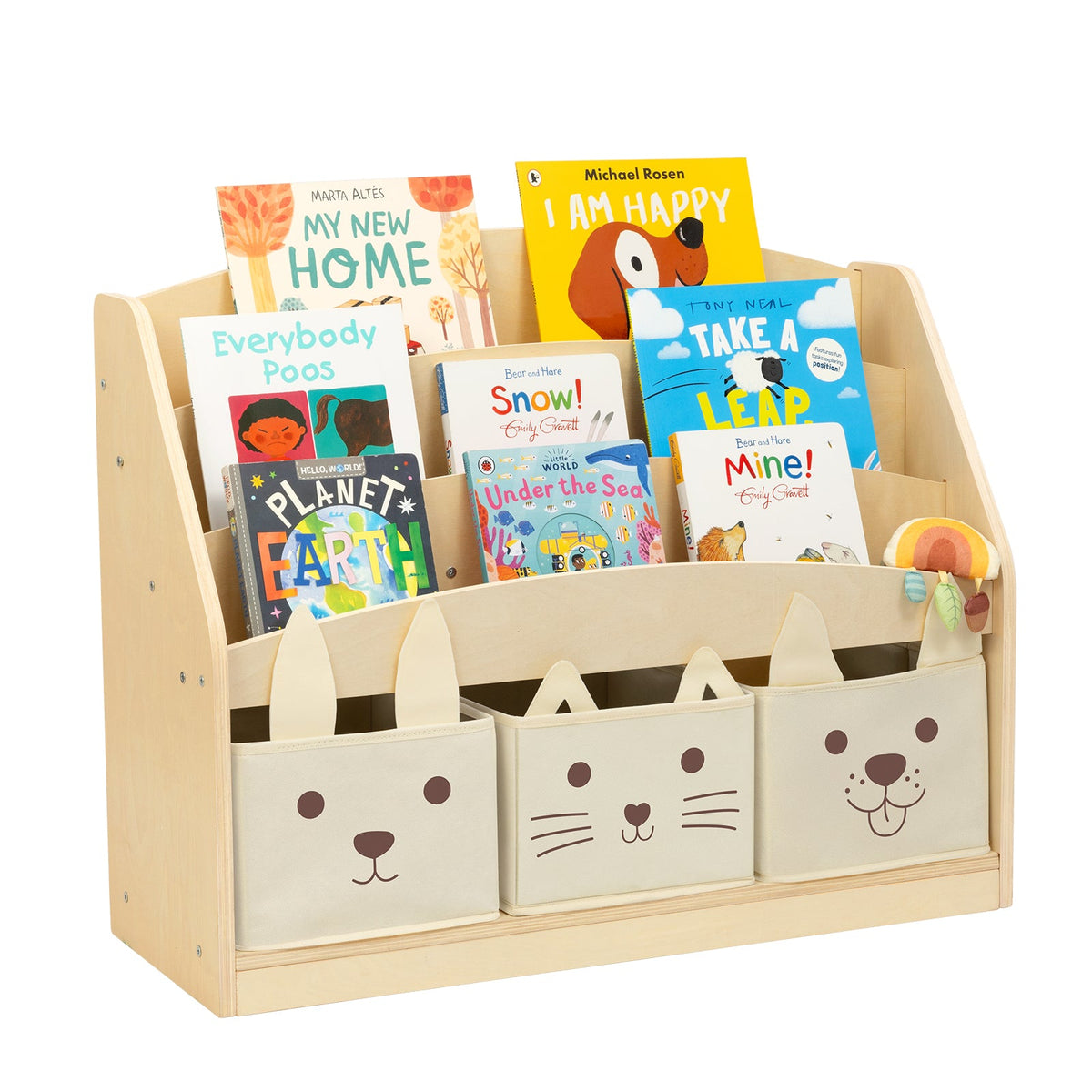 MEEYOO 3-Tier Kids Bookshelf
