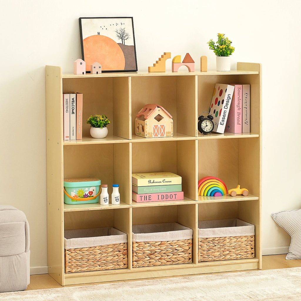 MEEYOO Montessori Plywood 9-Section Storage Cabinet