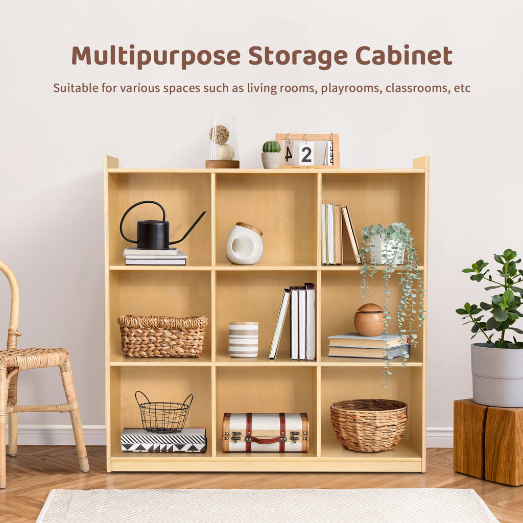 MEEYOO Montessori Plywood 9-Section Storage Cabinet