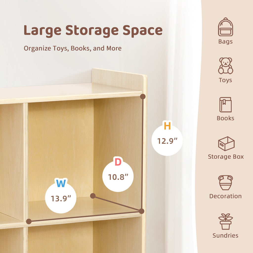 MEEYOO Montessori Plywood 9-Section Storage Cabinet