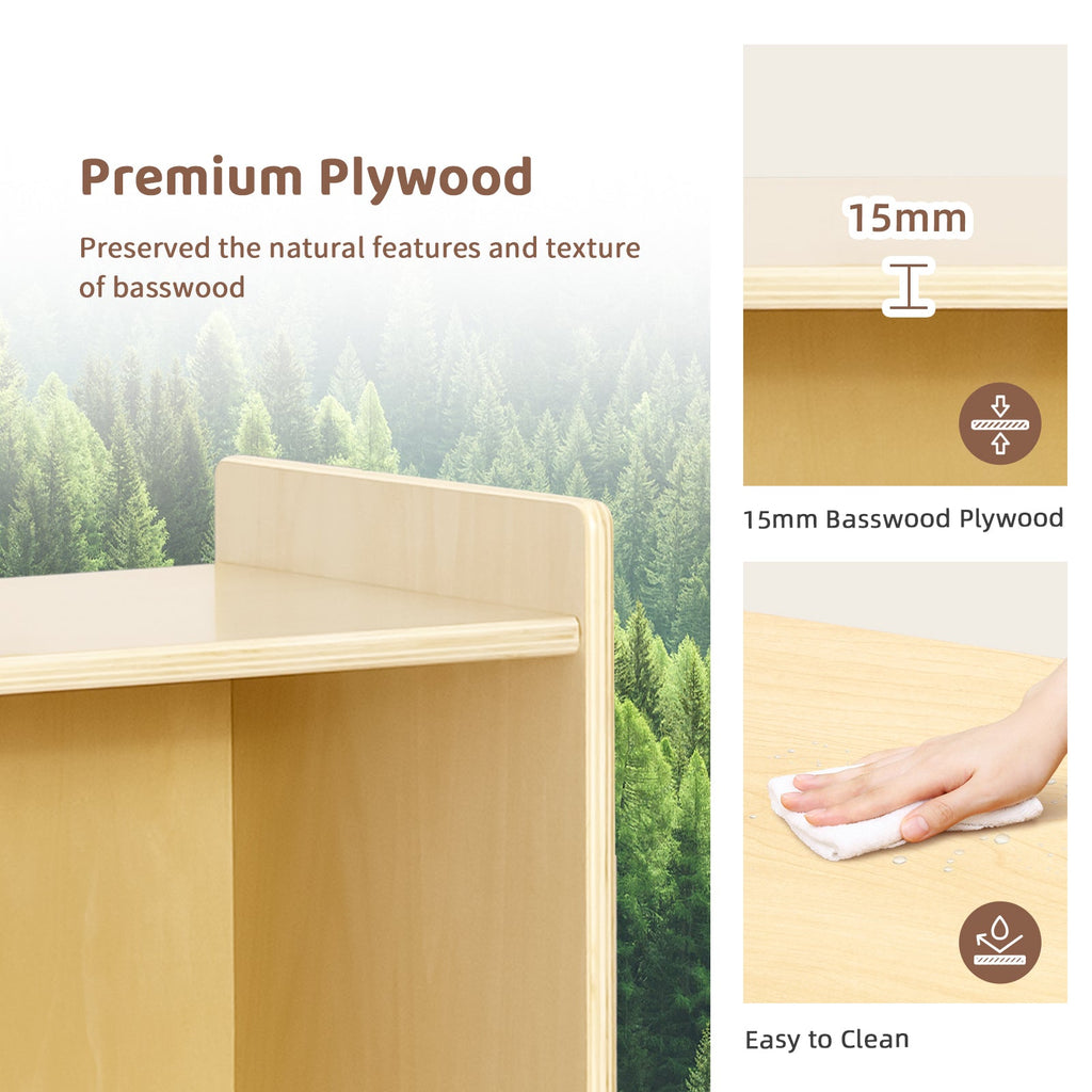MEEYOO Montessori Plywood 9-Section Storage Cabinet