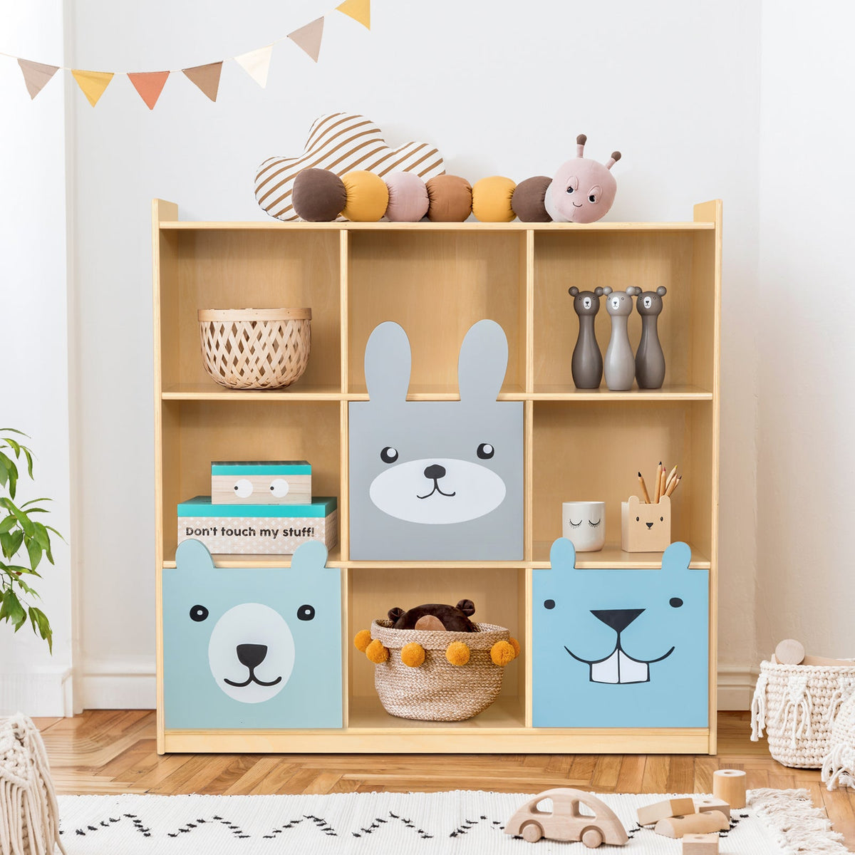 MEEYOO Montessori Plywood 9-Section Storage Cabinet