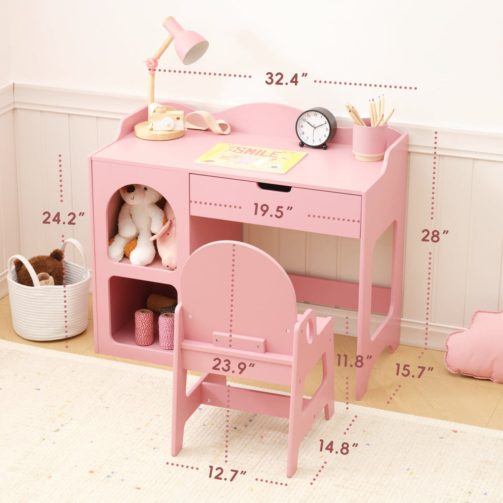 MEEYOO Kids Study Table and Chair Set