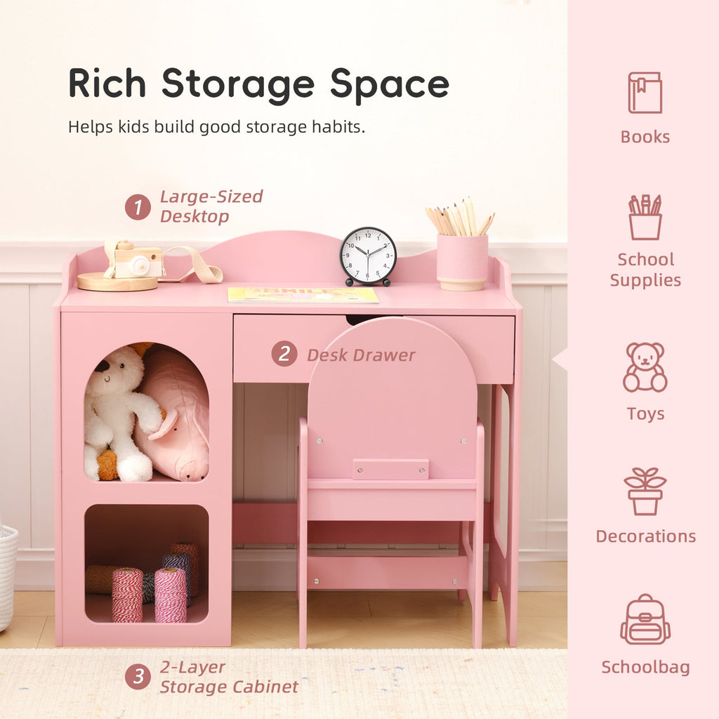 MEEYOO Kids Study Table and Chair Set