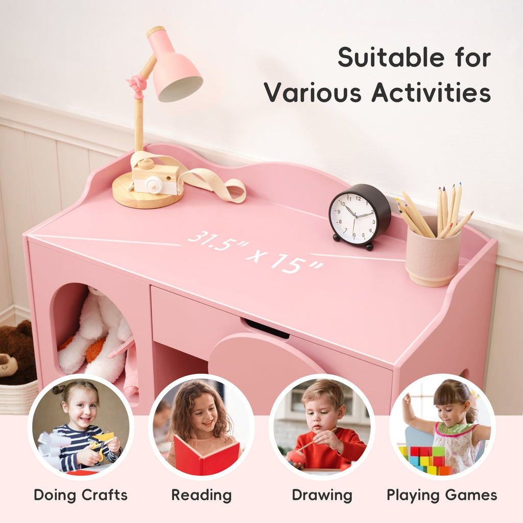 MEEYOO Kids Study Table and Chair Set