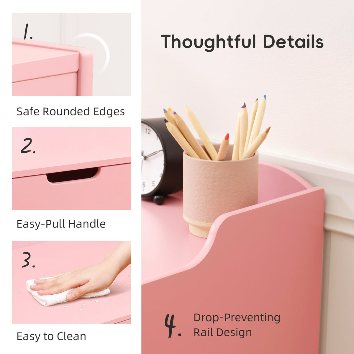MEEYOO Kids Study Table and Chair Set