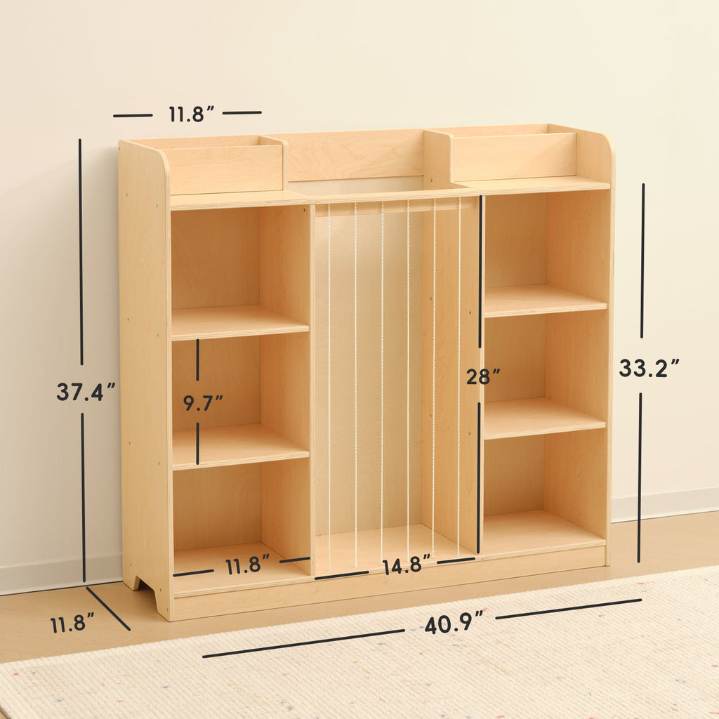 MEEYOO Plywood Toy Storage & Display Organizer
