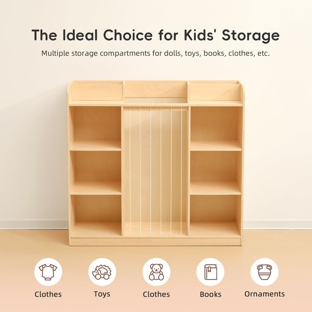 MEEYOO Plywood Toy Storage & Display Organizer