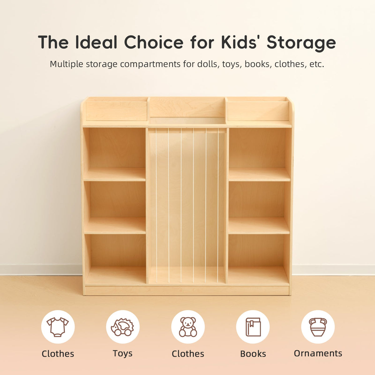 MEEYOO Plywood Toy Storage & Display Organizer
