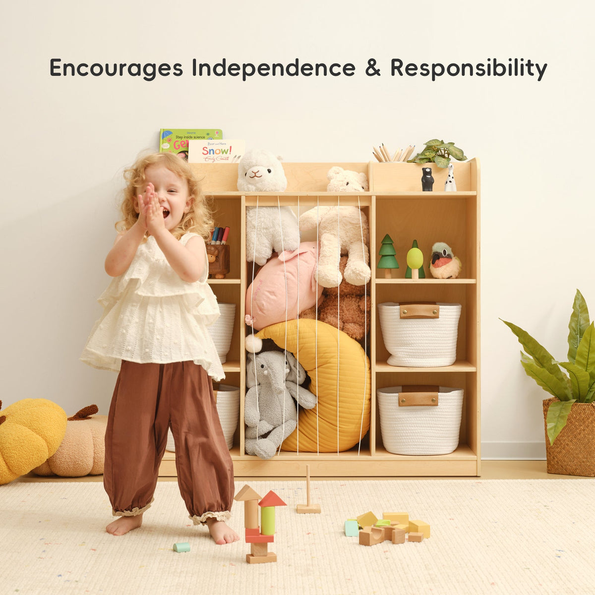 MEEYOO Plywood Toy Storage & Display Organizer