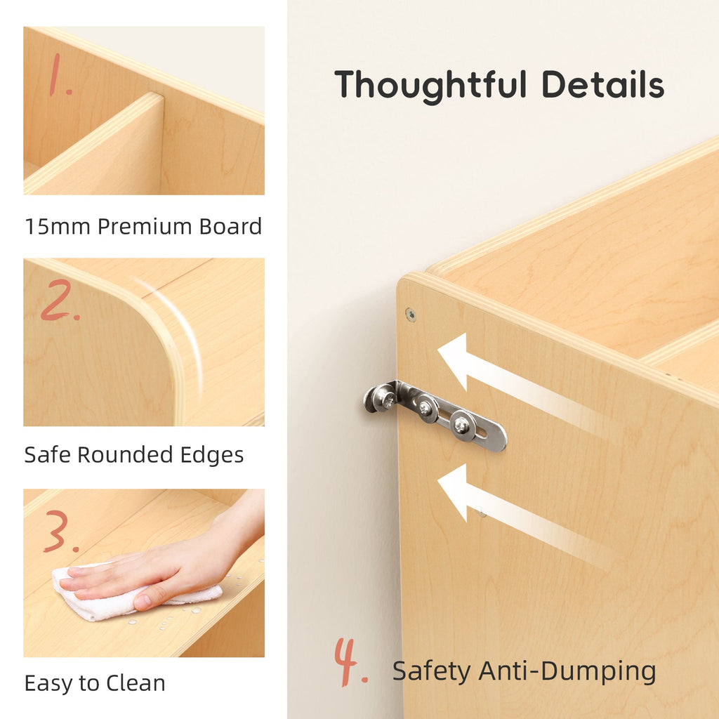 MEEYOO Plywood Toy Storage & Display Organizer