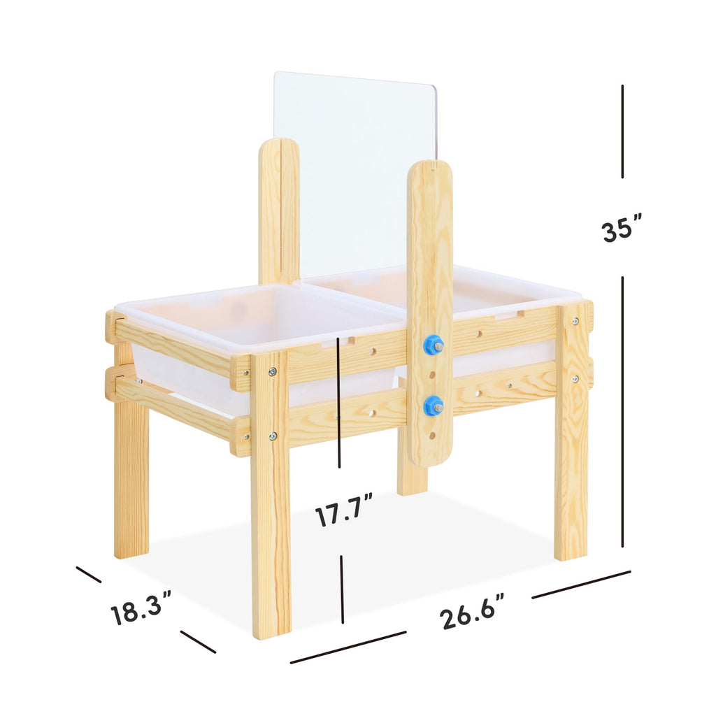 MEEYOO Wooden Sand and Water Table with 2 Bins