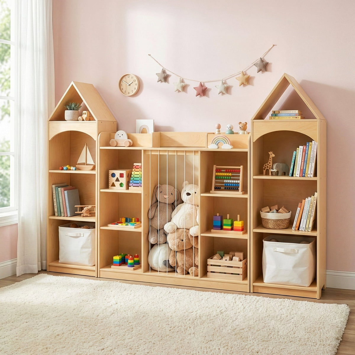 MEEYOO 4-Tier Plywood Adorable House Design