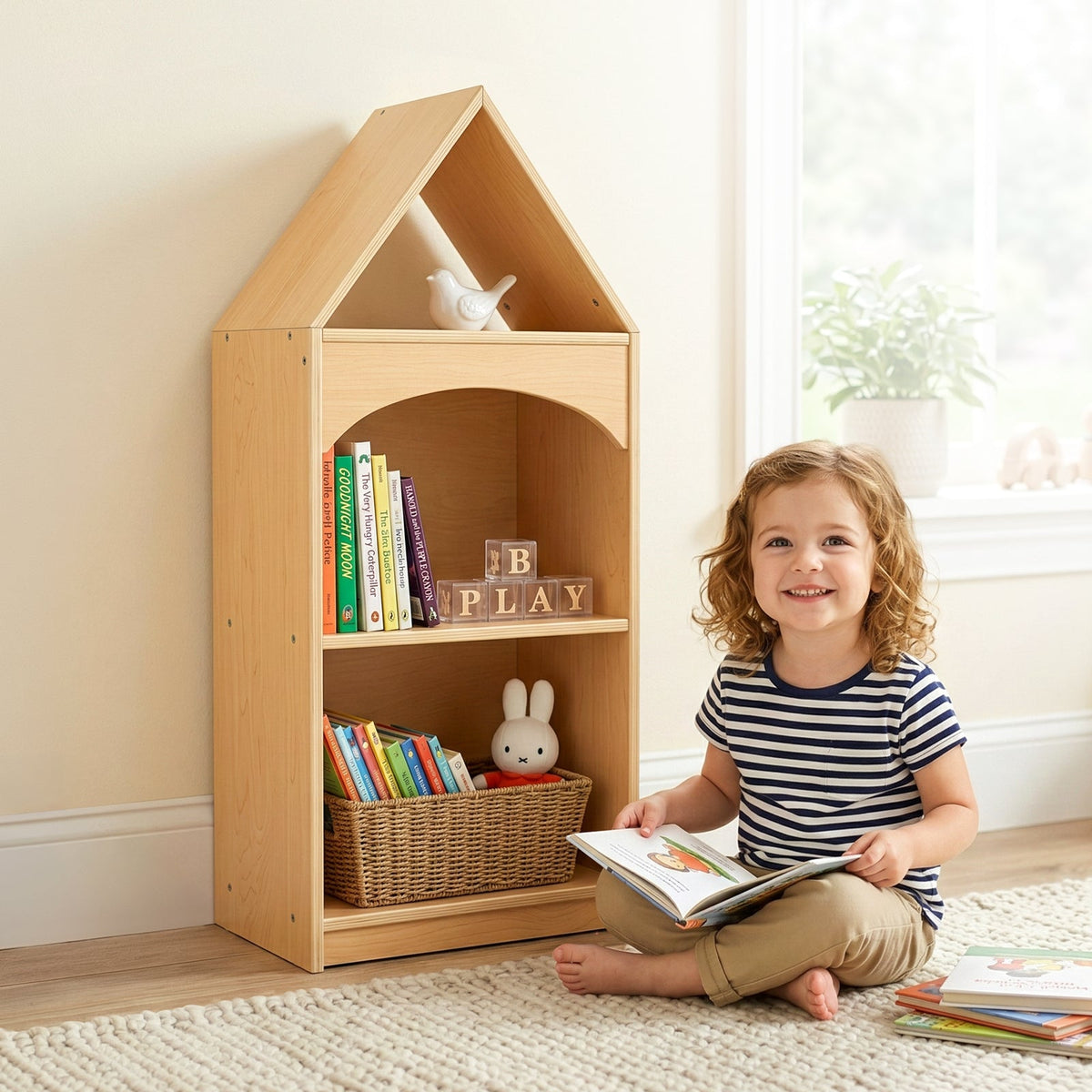 MEEYOO 3-Tier Plywood Adorable House Design