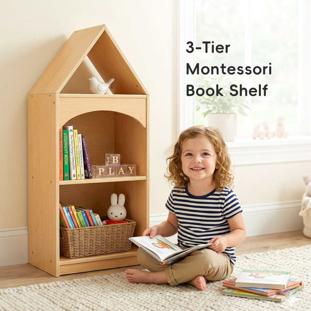 MEEYOO 3-Tier Plywood Adorable House Design