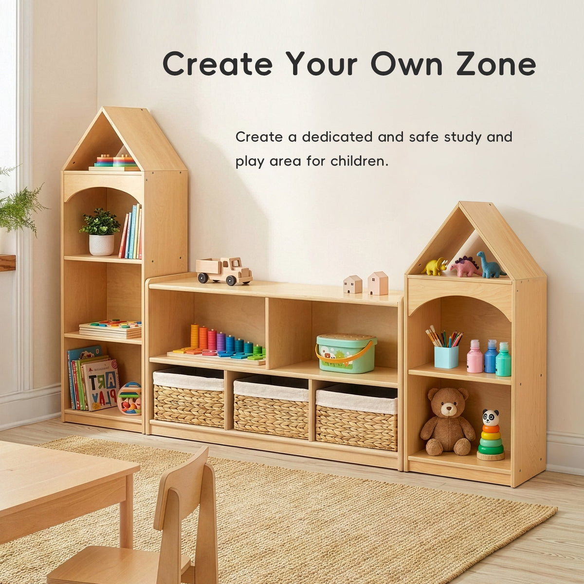 MEEYOO 3-Tier Plywood Adorable House Design