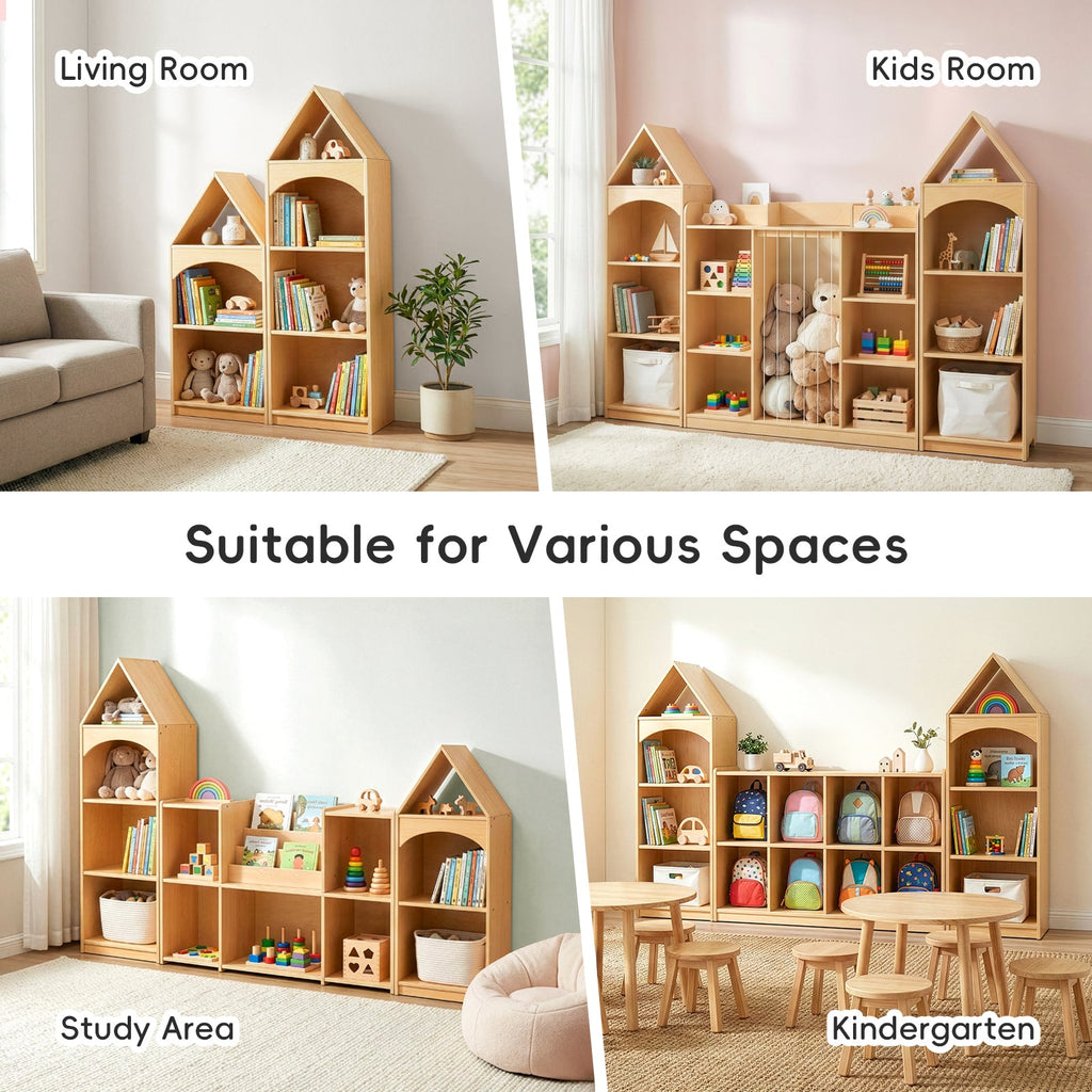MEEYOO 4-Tier Plywood Adorable House Design