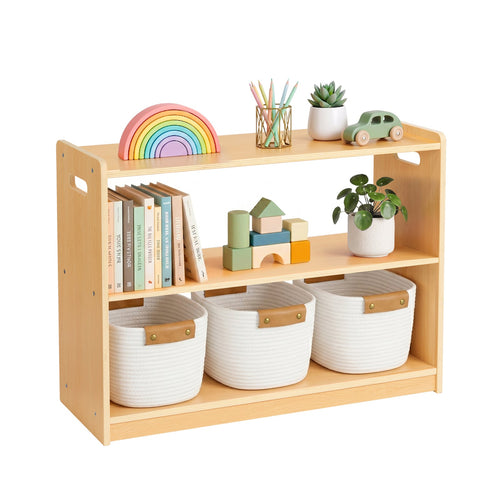 MEEYOO 2-Tier Plywood Montessori Bookshelf