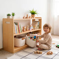 MEEYOO 2-Tier Plywood Montessori Bookshelf
