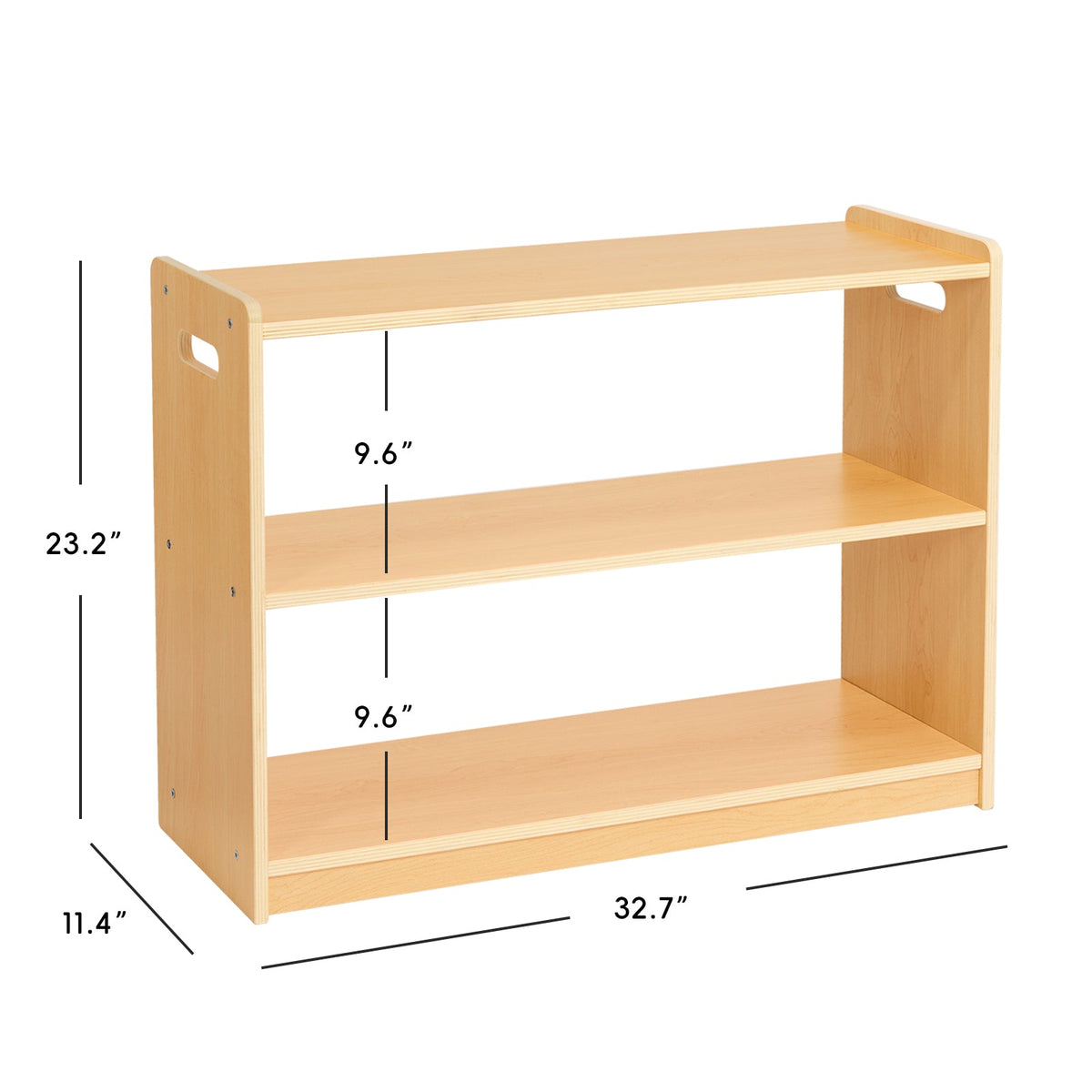 MEEYOO 2-Tier Plywood Montessori Bookshelf