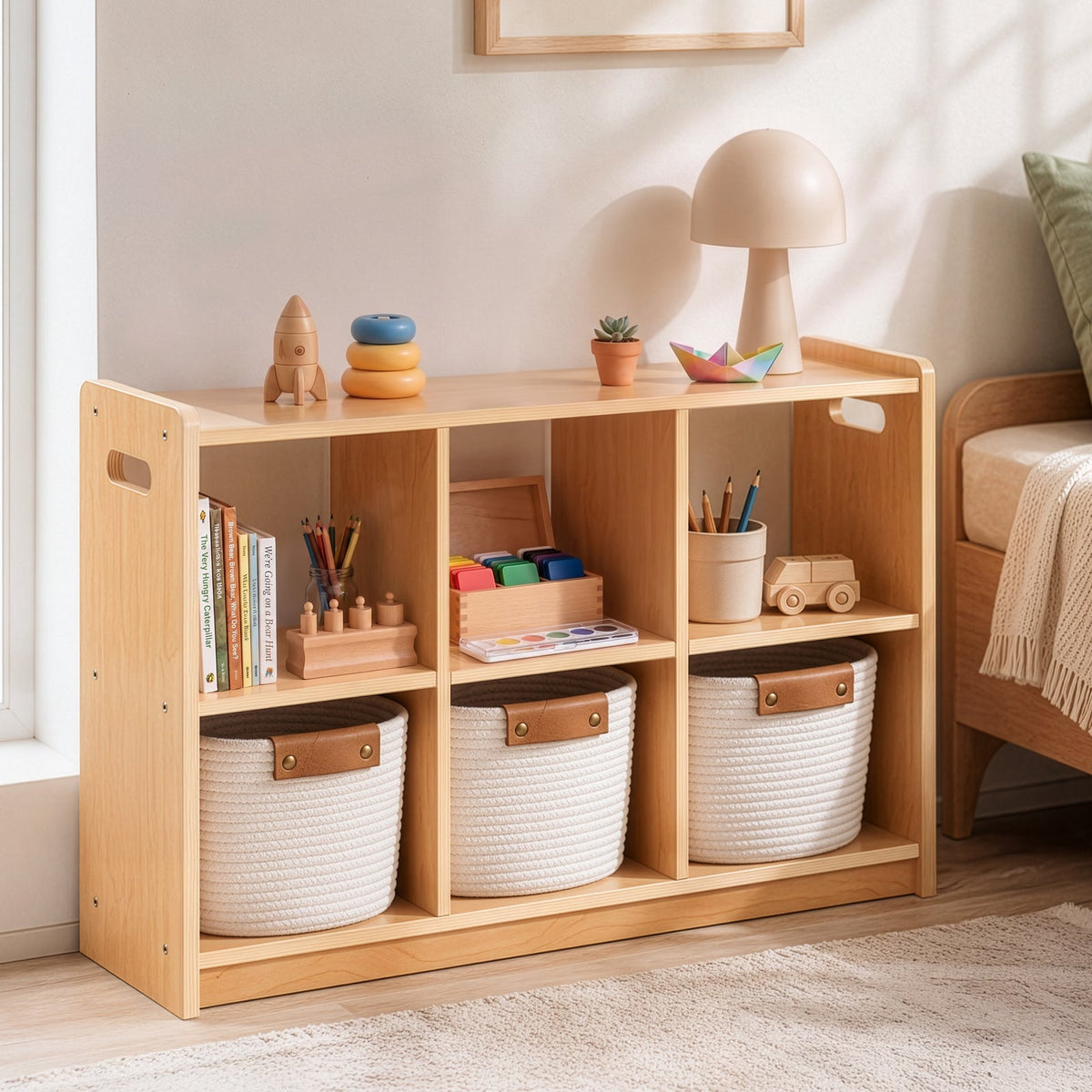 MEEYOO Plywood Montessori Shelf 6-Section