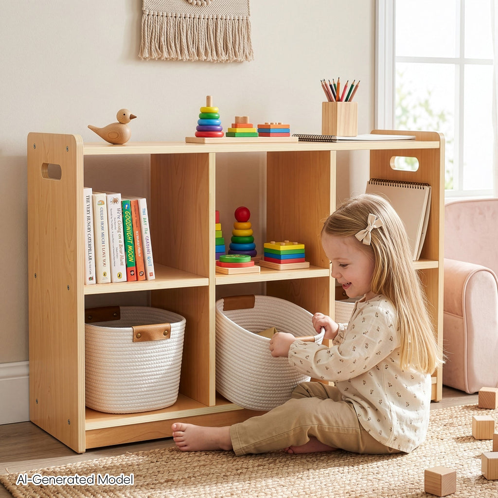 MEEYOO Plywood Montessori Shelf 6-Section