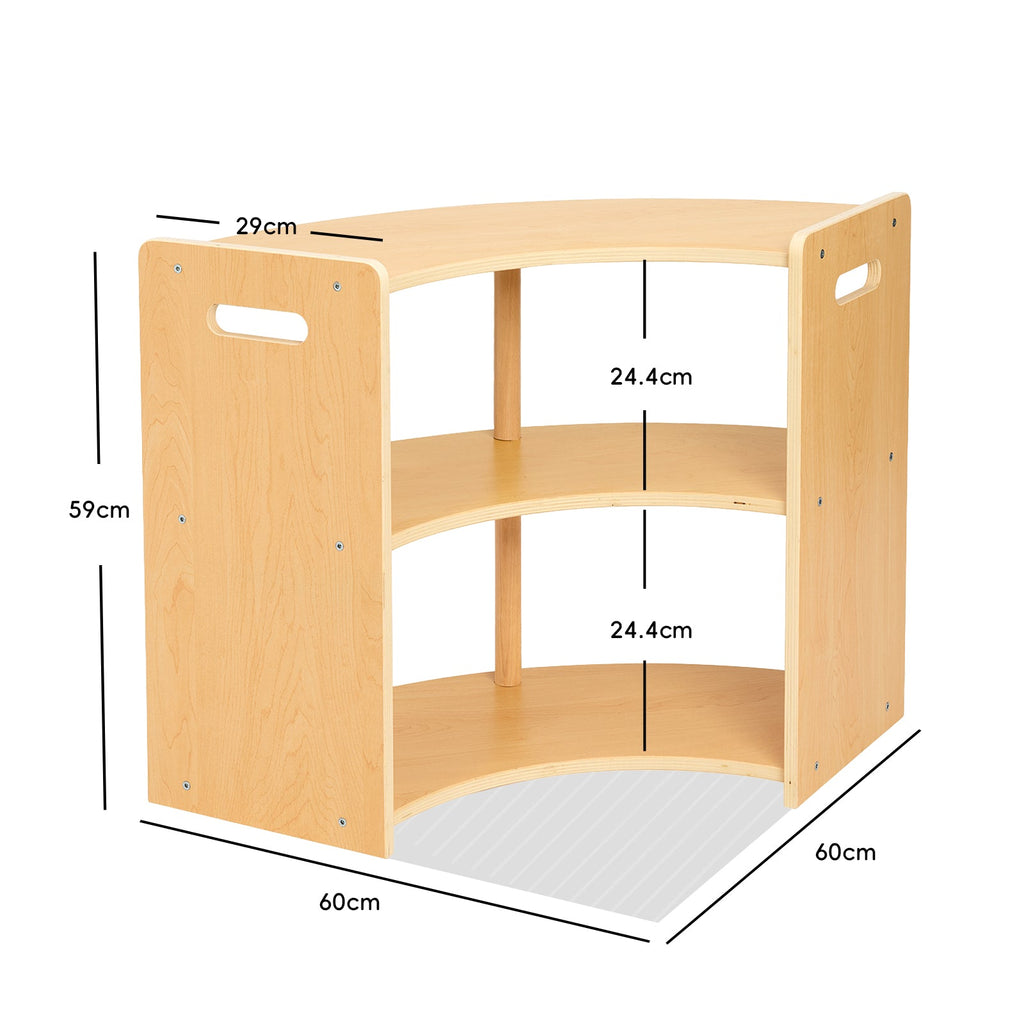 MEEYOO 2-Tier Plywood Montessori Book Shelf