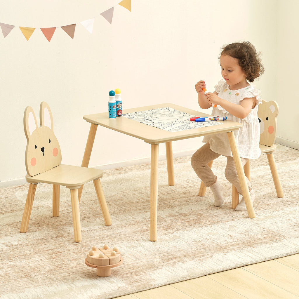 MEEYOO Wooden Kids Table set