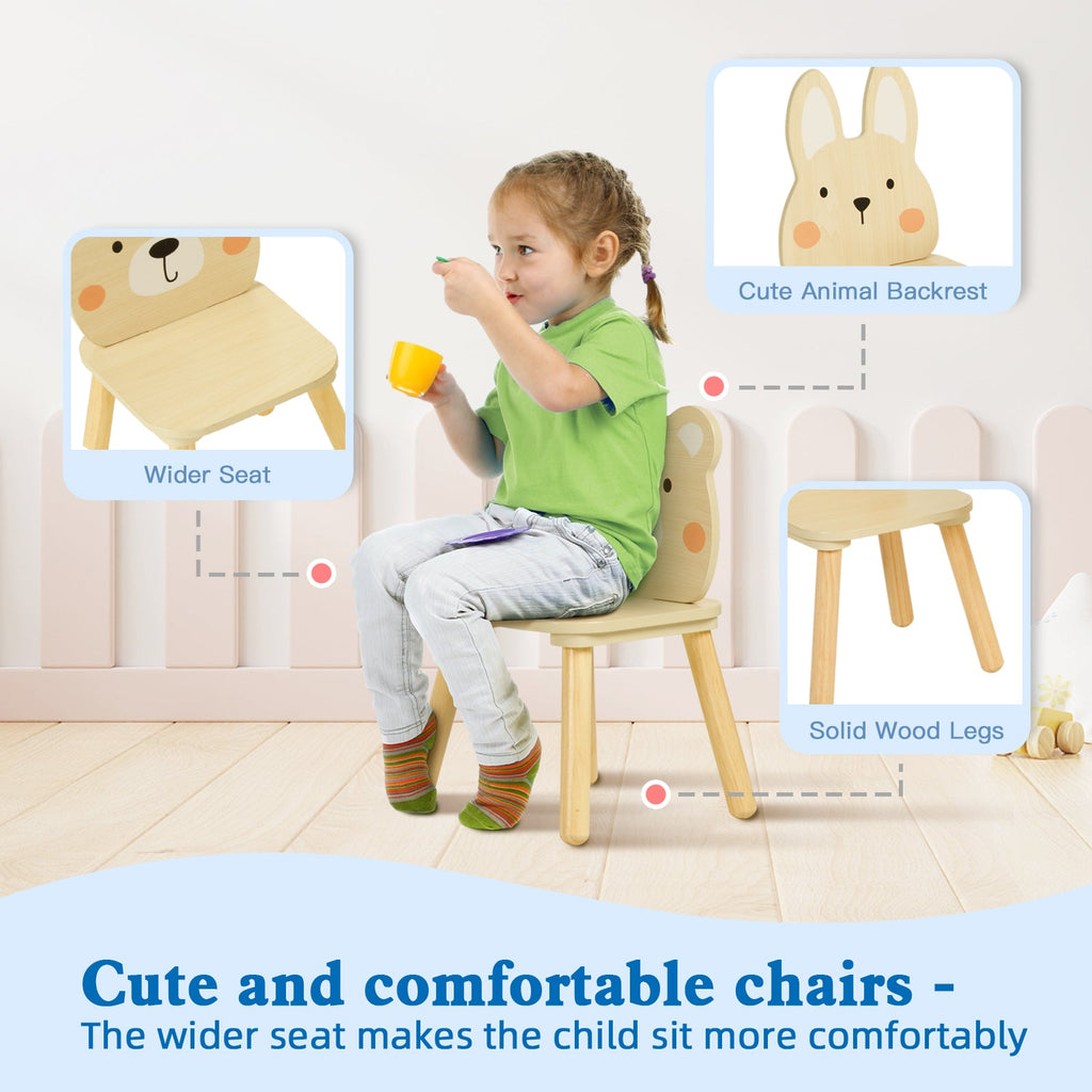 MEEYOO Wooden Kids Table set