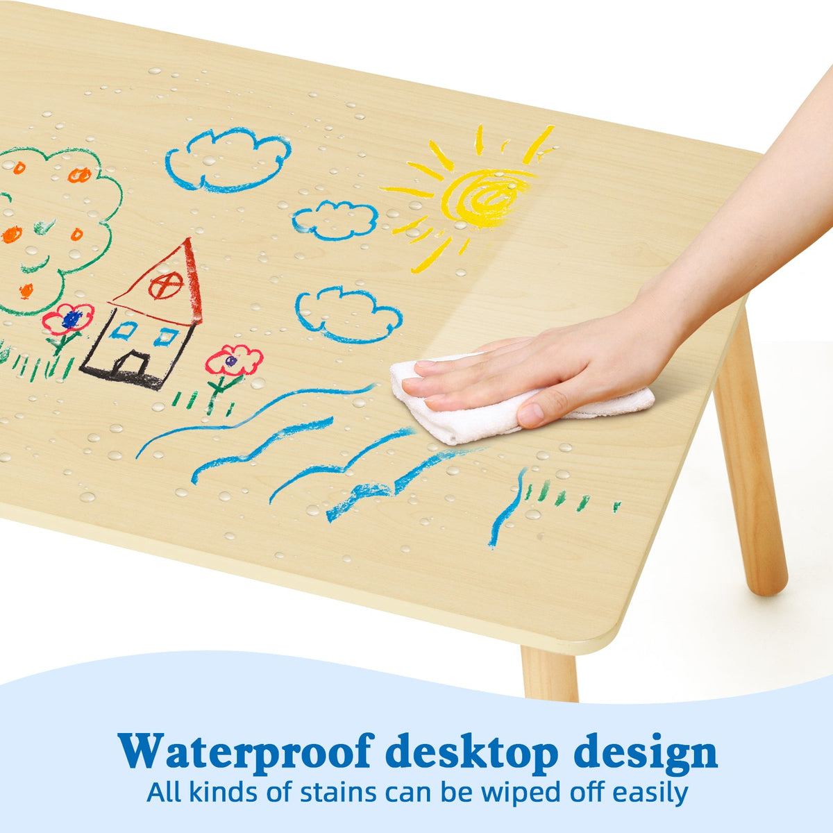 MEEYOO Wooden Kids Table set