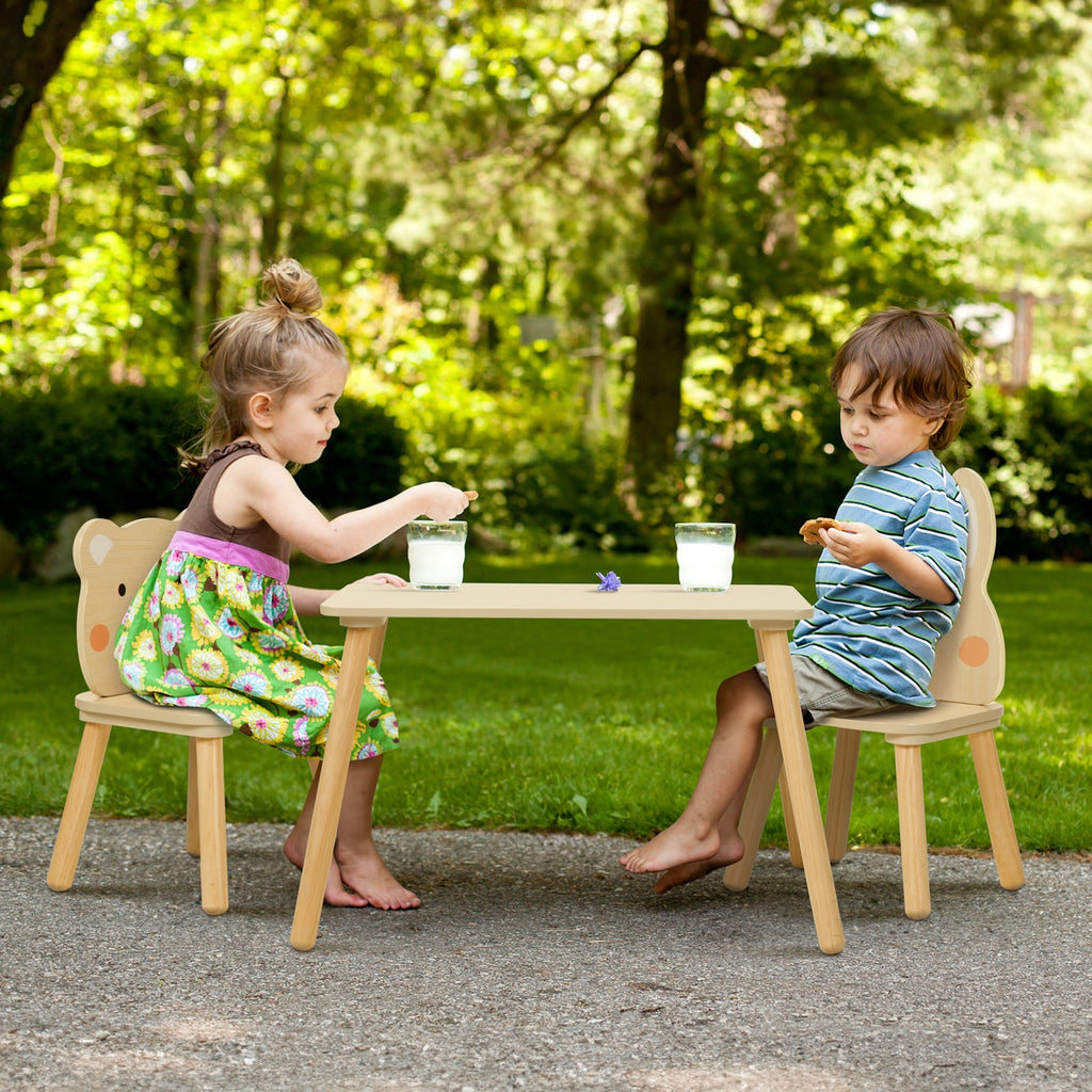 MEEYOO Wooden Kids Table set