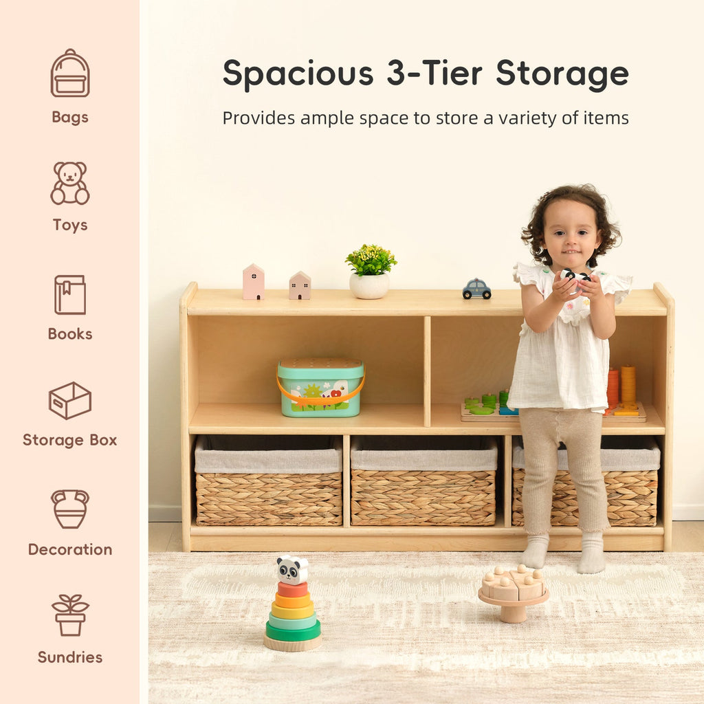 OOOK Plywood Montessori  5-Section Storage Cabinet