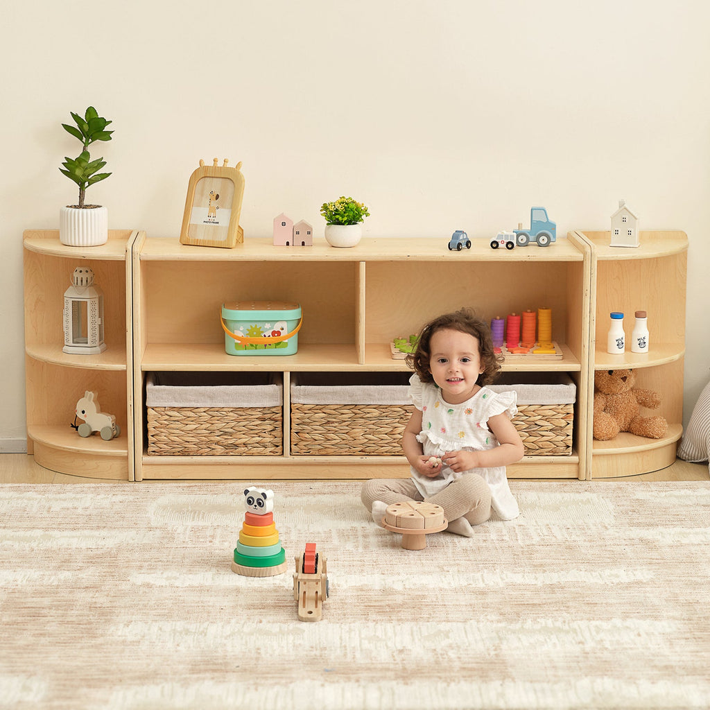 OOOK Plywood Montessori  5-Section Storage Cabinet