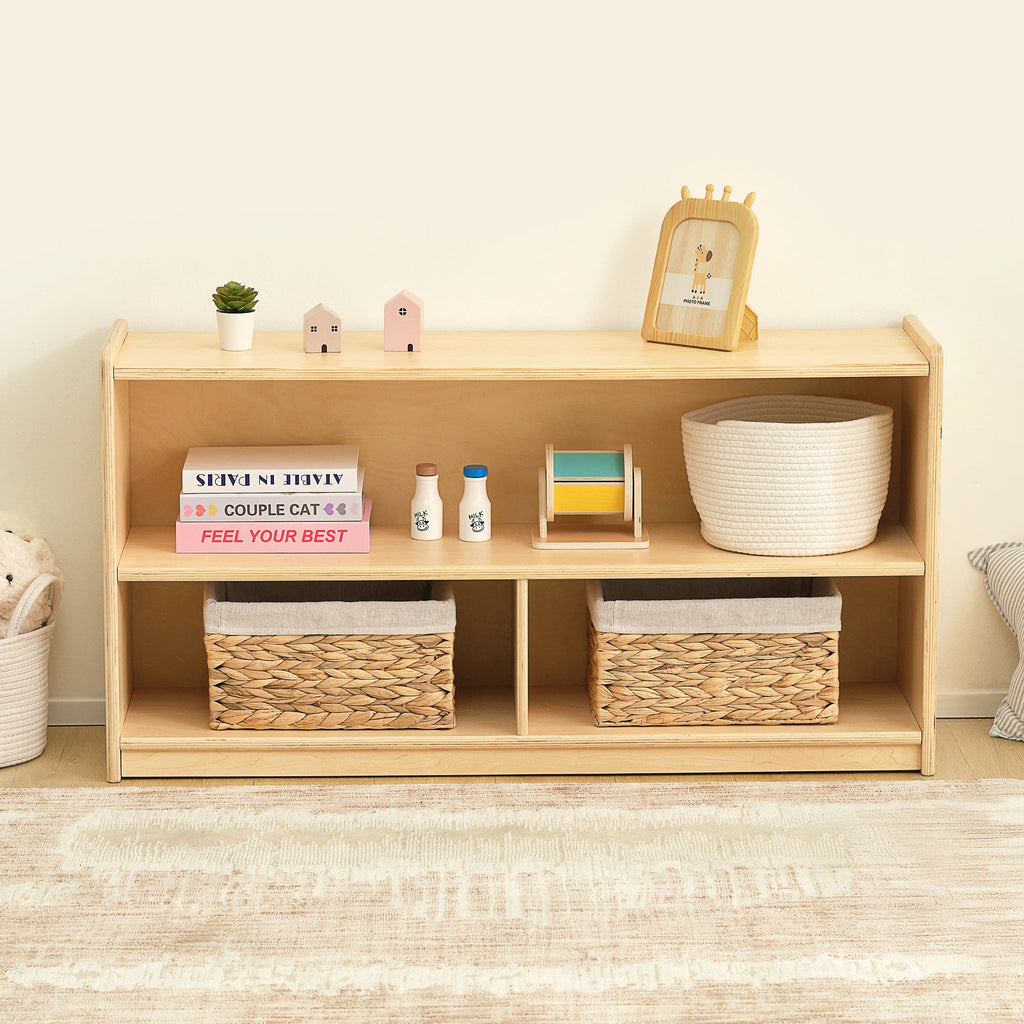 OOOK Plywood Kids 2-Shelf  Organizer For Classroom & Playroom